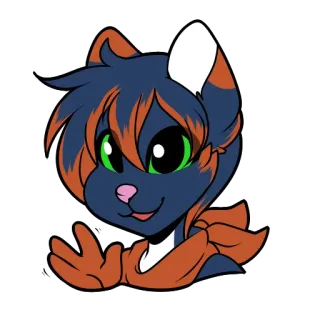 👋 gato, animal, dibujos animados, peludo, saludo, amigable telegram sticker
