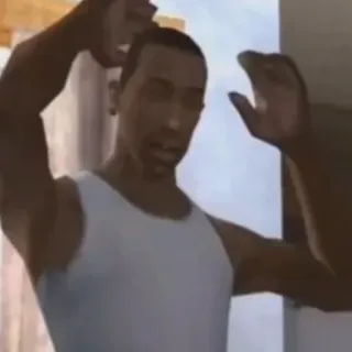 😩 Carl Johnson Grand Theft Auto: San Andreas gta, san andreas, cj, grand theft auto, videogioco telegram sticker
