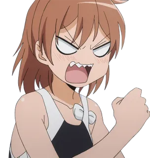 🤬 อนิเมะ, โกรธ, รำคาญ, ตัวละคร, การ์ตูน, ตะโกน telegram sticker