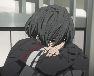 😕 Anime, Triste, Menino, Melancolia, Emo, Personagem, Emocional telegram sticker