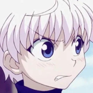 🙁 Killua anime, Killua, słodki, kreskówka telegram sticker