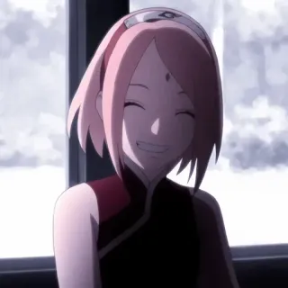 🌸 Sakura Haruno Naruto anime, sakura, haruno, ninja, smiling telegram sticker