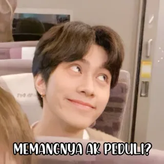 🎬 MEMANGNYA AK PEDULI? Meme, Wyraz, Sarkastyczny, Indonezyjski, Troskliwy telegram sticker