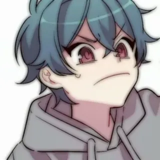 💬 anime, dibujos animados, enojo, personaje, ilustración telegram sticker