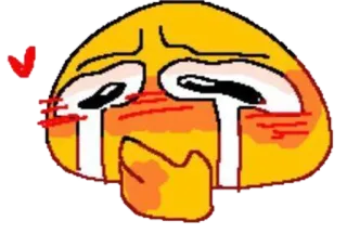 😘 emoji, crying, sad, love, heart telegram sticker
