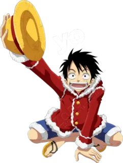 😃 Monkey D. Luffy One Piece yo 애니메이션, 만화, 원피스, 루피, 만화, 인사말 telegram sticker