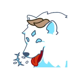 ⭐️ собака, мультик, животное, наклейка telegram sticker