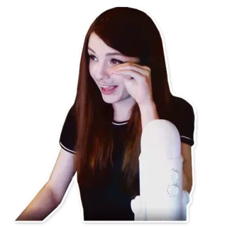 🤣 donna, persona, ragazza, microfono, piangere, triste, streaming telegram sticker