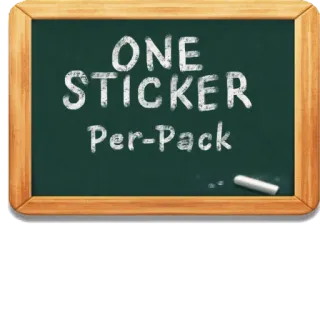 1️⃣ ONE
STICKER
Per-Pack naklejka, pojedyncza, tablica, tekst, wyprzedaż, marketing telegram sticker