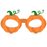 👓 Halloween, citrouille, lunettes, déguisement, fête, soirée telegram sticker