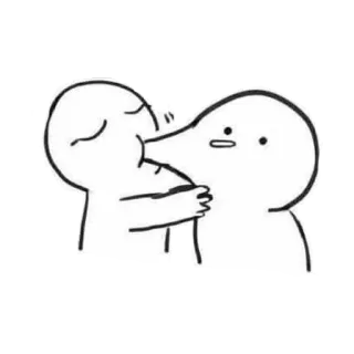 😗 卡通, 拥抱, 可爱, 友谊, 爱 telegram sticker