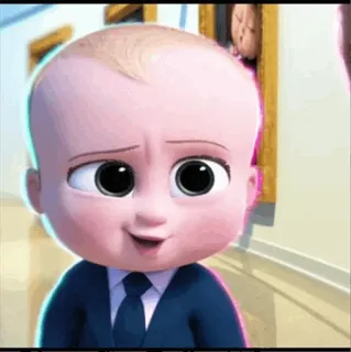😀 Boss Baby The Boss Baby em bé, bộ com lê, hoạt hình, phim, vui nhộn whatsapp sticker