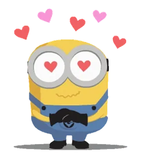 🍋 Minion Despicable Me Minion, Amour, Coeurs, Mignon, Dessin animé telegram sticker
