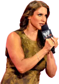 🎤 Stephanie McMahon Stephanie McMahon, WWE, gulat profesional, wanita, mikrofon, pembicara telegram sticker
