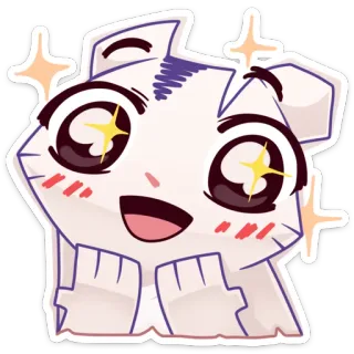 😍 süß, glitzernd, kawaii, Cartoon, fröhlich, Tier telegram sticker