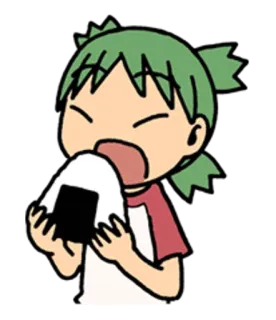 🍙 먹기, 주먹밥, 오니기리, 애니메이션, 만화, 음식, 간식 telegram sticker