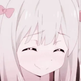 💗 Anime, Mignon, Fille, Souriant telegram sticker