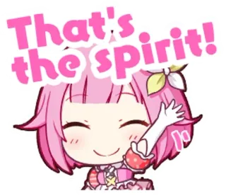 ☺️ That's the spirit! anime, girl, cute, cheering, kawaii whatsapp sticker
