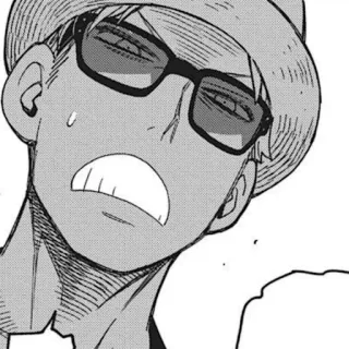 🧥 Anime, Cartone animato, Cappello, Occhiali da sole, Espressione facciale, Manga telegram sticker