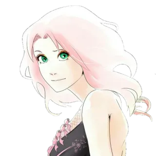 😐 Sakura Naruto Sakura Haruno, Naruto, anime, manga, ninja, female character telegram sticker