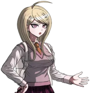 🖐 Kaede Akamatsu Danganronpa V3: Killing Harmony Anime, Mundur szkolny, Postać, Danganronpa, Kaede Akamatsu whatsapp sticker