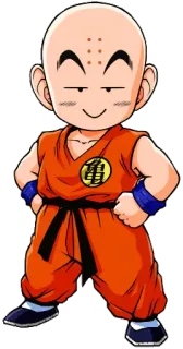 😏 Krillin Dragon Ball anime, martial arts, dragon ball, krillin telegram sticker