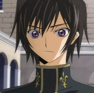 🥀 Lelouch Lamperouge Code Geass 애니메이션, 남성, 를르슈, 캐릭터 telegram sticker