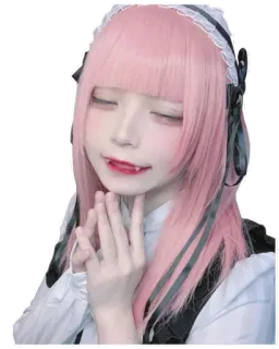 🧛 Anime, Cosplay, Roze haar, Vampier, Meisje telegram sticker