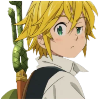 🤨 Meliodas Seven Deadly Sins อนิเมะ, มังงะ, ปีศาจ, ผมบลอนด์, มังกร, Seven Deadly Sins telegram sticker