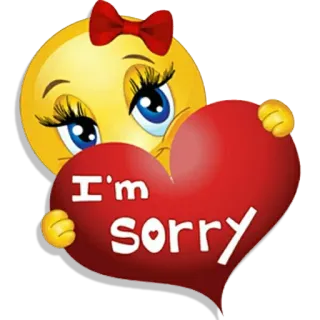 🙏 I'm sorry Emoji, Coração, Desculpa, Triste, Desculpa telegram sticker