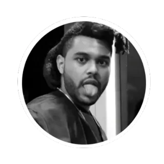 😛 The Weeknd Sänger, Promi, Musiker, Porträt, Schwarzweiß whatsapp sticker