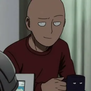 🐾 Saitama One-Punch Man Anime, Héroe, Saitama, One-Punch Man, Calvo, Personaje, Manga telegram sticker