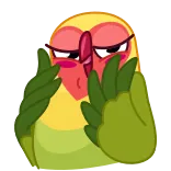 ☺️ burung, burung beo, binatang, lucu, imut, emoji, stiker telegram sticker