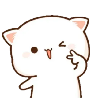 😉 кот, стикер, милый, каваий, животное, эмодзи telegram sticker