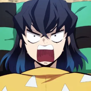 🌑 Inosuke Hashibira Demon Slayer Anime, Demon Slayer, Inosuke, Hashibira, Arrabbiato telegram sticker