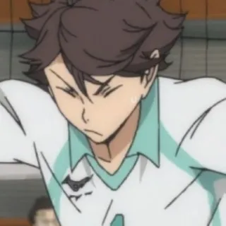 🦉 Oikawa Tooru Haikyuu!! Аниме, Haikyuu, Ойкава Тоору, Волейбол, Спортивное аниме telegram sticker