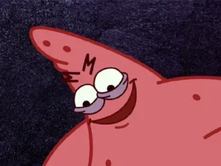 😏 Patrick Star Spongebob Squarepants ME Мультфильм, Спанч Боб, Патрик Стар, Мем, Смешно, Персонаж, Nickelodeon whatsapp sticker