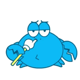 😐 Krabbe, Cartoon, Tier, Strand, Meer, Figur whatsapp sticker