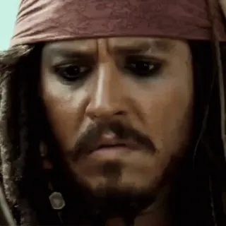 🤢 Jack Sparrow Pirates of the Caribbean Pirat, Film, Johnny Depp, Figur telegram sticker