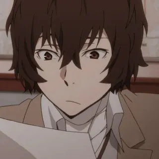 📺 Dazai Osamu Bungou Stray Dogs Anime, Manga, Bungou Stray Dogs, Dazai Osamu, Détective, Personnage, Portrait telegram sticker
