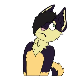 🙄 стикер, животное, кот, мультфильм, милый, иллюстрация telegram sticker