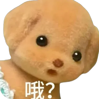 ⭐ 哦? cane, carino, cucciolo, giocattolo, confuso, domanda telegram sticker