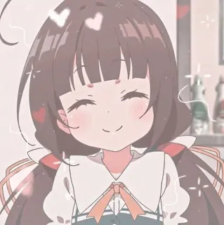 💗 Anime, Dibujos animados, Kawaii, Lindo, Chica, Personaje telegram sticker