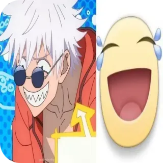 😁 アニメ, 絵文字, 面白い, 笑い, 漫画 telegram sticker