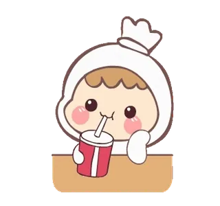 ⭐ süß, Cartoon, Getränk, Kawaii, Figur, Emoji whatsapp sticker
