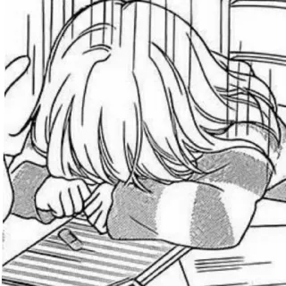 😓 sedih, anime, manga, stres, menangis, emosional, depresi whatsapp sticker