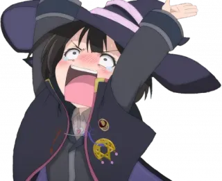 😱 อนิเมะ, มังงะ, ร้องไห้, เศร้า, แม่มด, นักเวทย์, เวทมนตร์ telegram sticker