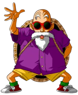👋 Master Roshi Dragon Ball Master Roshi, Dragon Ball, anime, martial arts, old man, turtle hermit telegram sticker