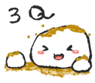 😆 3Q mignon, kawaii, mochi, joyeux whatsapp sticker