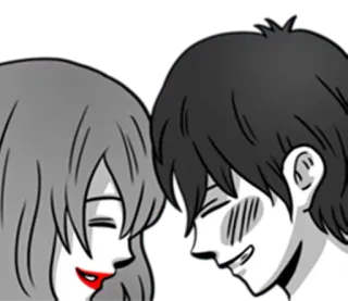 😄 Paar, Liebe, Cartoon, Anime whatsapp sticker